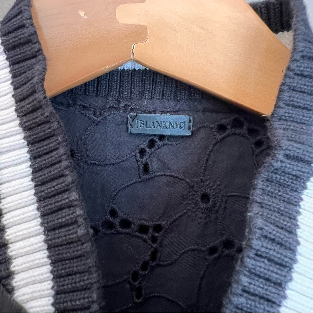 Blank NYC Reversible Black Eyelet Bomber Jacket - Picture 7 of 11